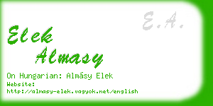 elek almasy business card